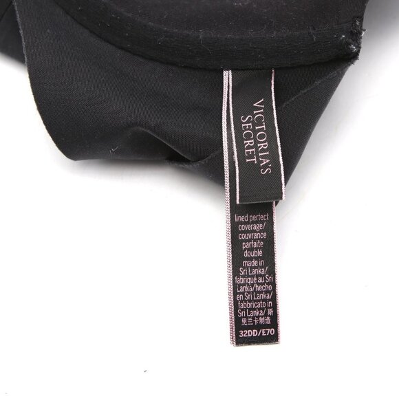 Victoria's Secret Lined Perfect Coverage Bra Black T-Back Racerback Underwire - Picture 8 of 9